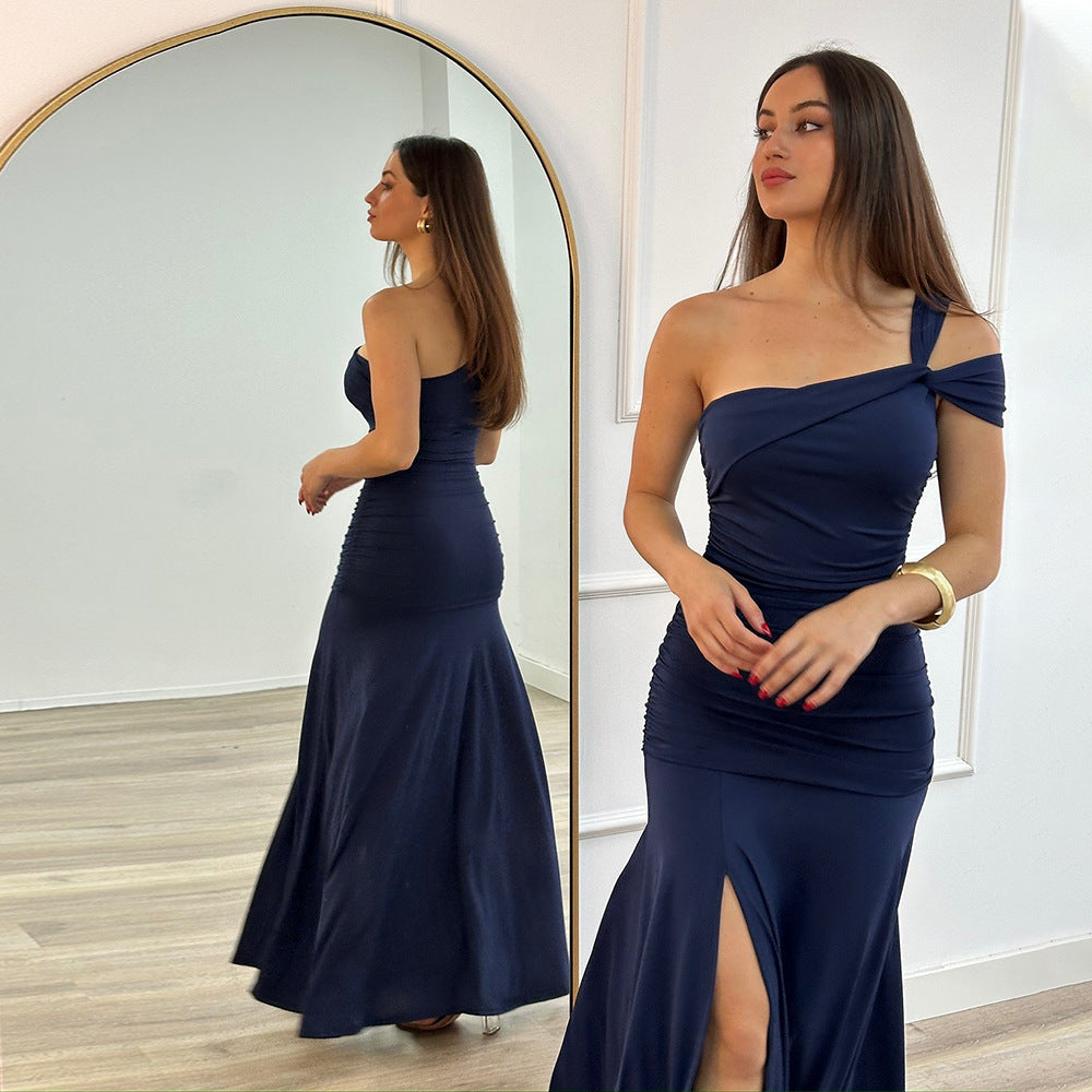 Elara Maxi Dress- Navy Blue