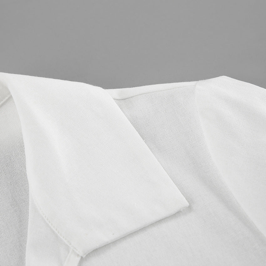 Siren Tie-Up Top - White