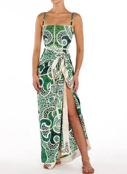 Seafoam Wrap Skirt - Green