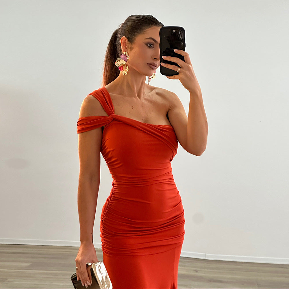 Elara Maxi Dress- Orange