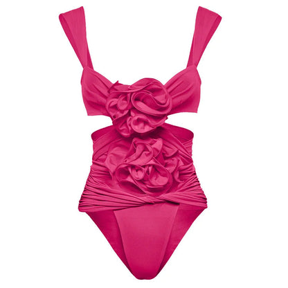 Flaura  Swimsuit Set - Rose Red