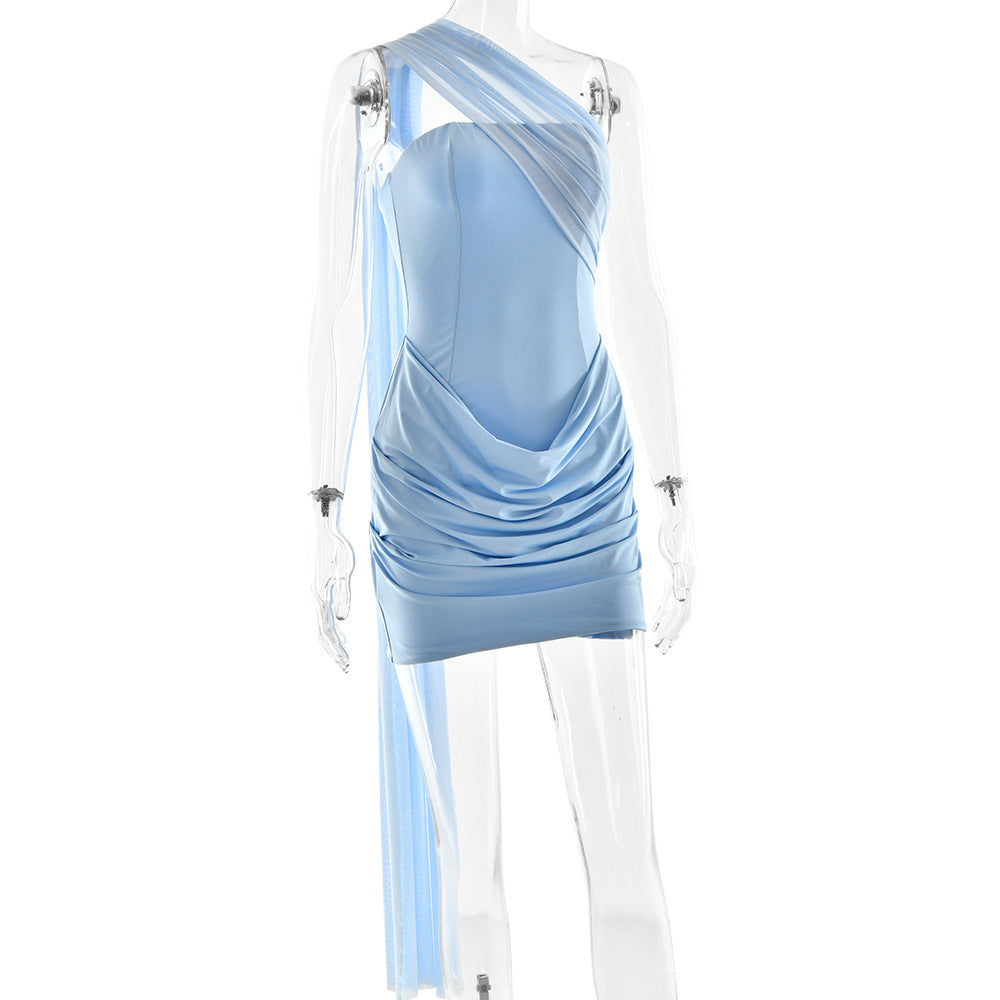 Wintour Mini Dress-Blue