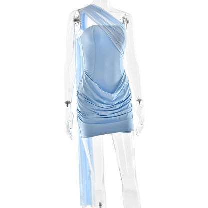 Wintour Mini Dress-Blue