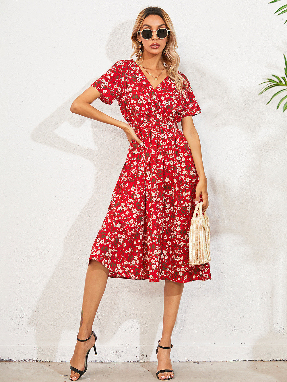 Theodora Floral Ruffle Mini Dress - FINAL SALE