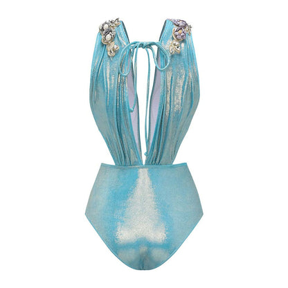 Coastal Chic Swimsuit Set - Blue