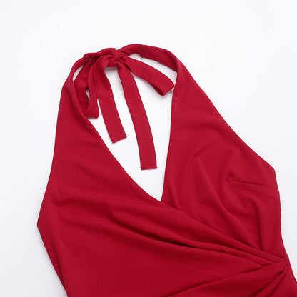 Ritter Slit Dress - Red