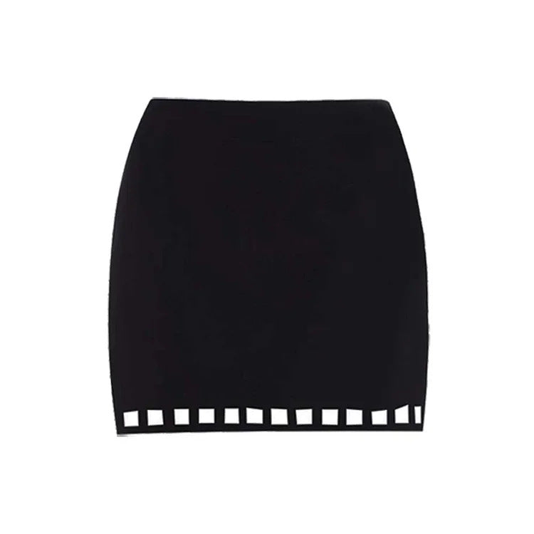 Black Pearl V-neck Swimsuit Set - Black