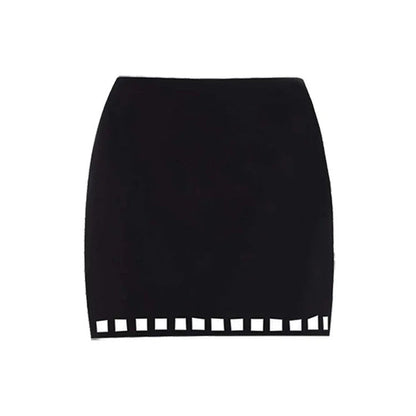 Black Pearl V-neck Swimsuit Set - Black