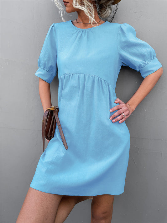 Marketa Puff Sleeve Babydoll Dress
