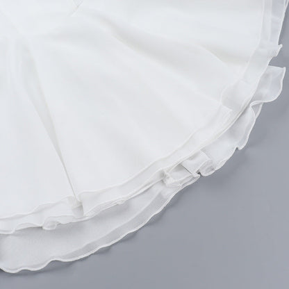 Fring Tube Dress - White