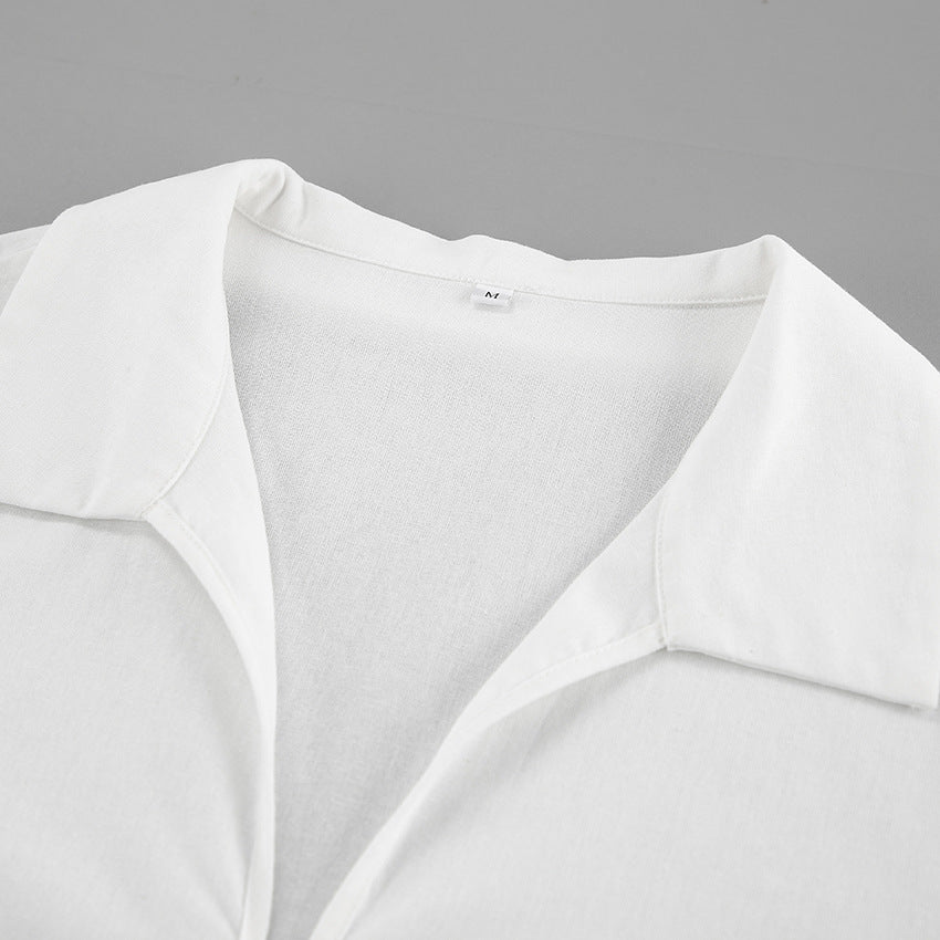 Siren Tie-Up Top - White