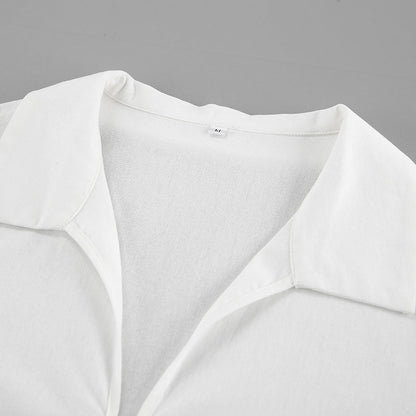 Siren Tie-Up Top - White