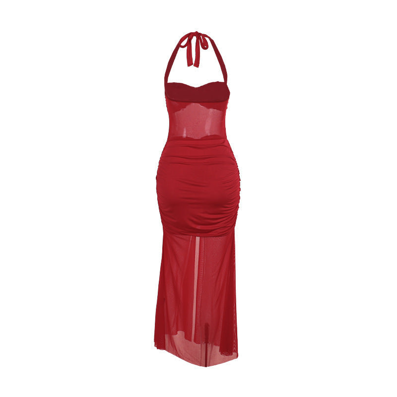 Raze Halter Dress - Red