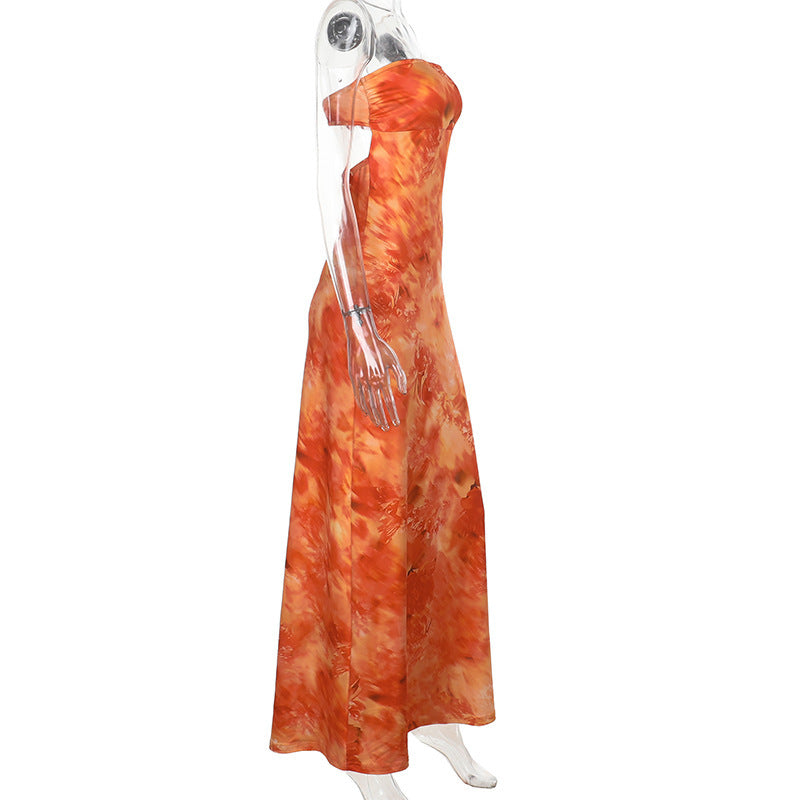 Gerbera Maxi Dress - Orange