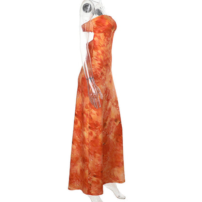 Gerbera Maxi Dress - Orange