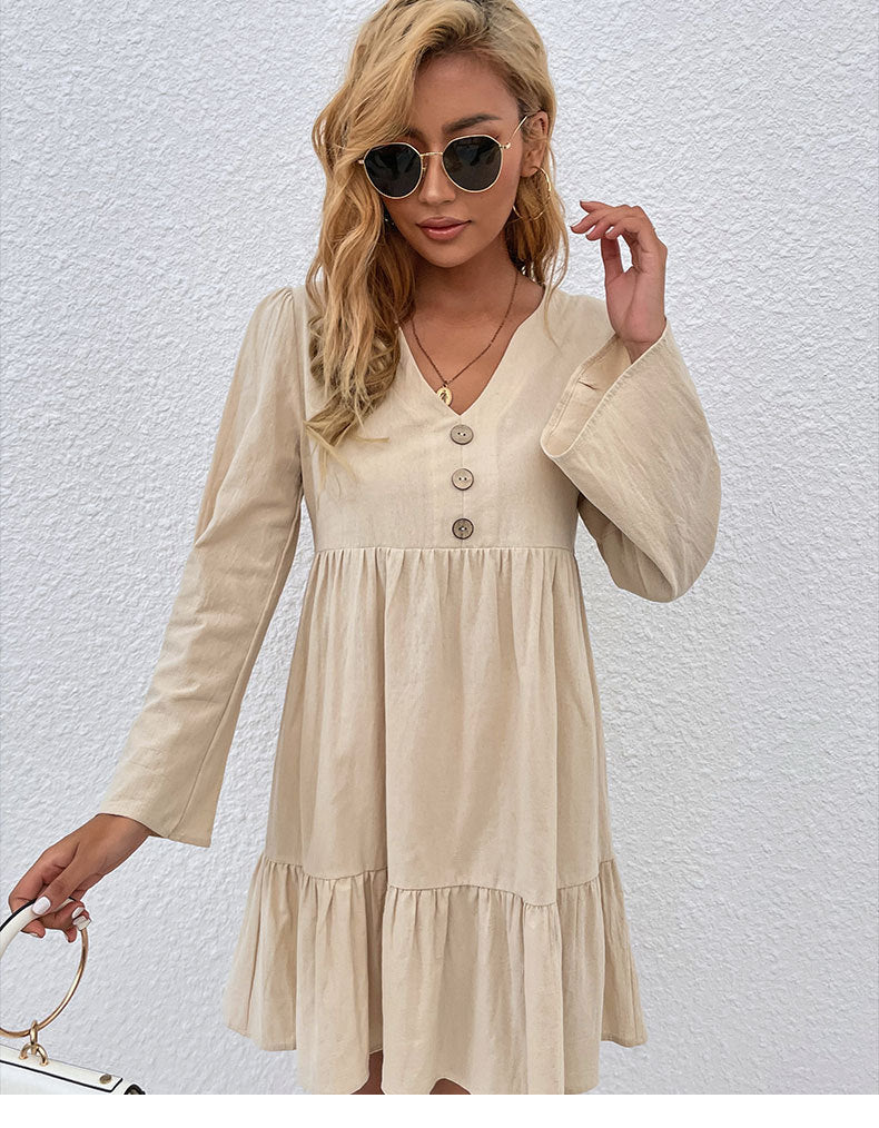 Kelley Linen Blend Shirt Dress