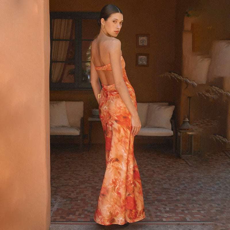 Gerbera Maxi Dress - Orange