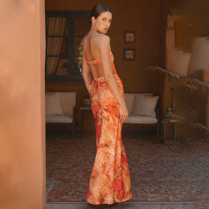 Gerbera Maxi Dress - Orange