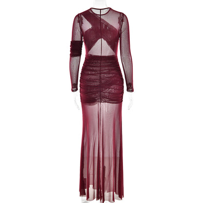 Bruna Maxi Dress - Maroon