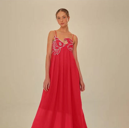 Valentina Maxi Dress - Red