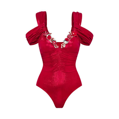 Coastal Chic Swimsuit Set - Red