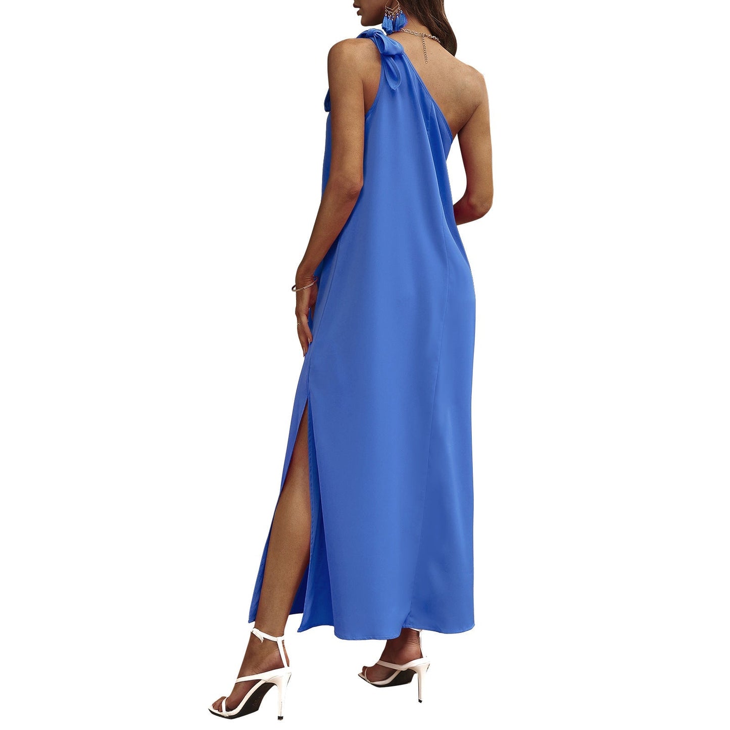 Chase Your Dreams Slit Midi Dress - Blue Raspberry
