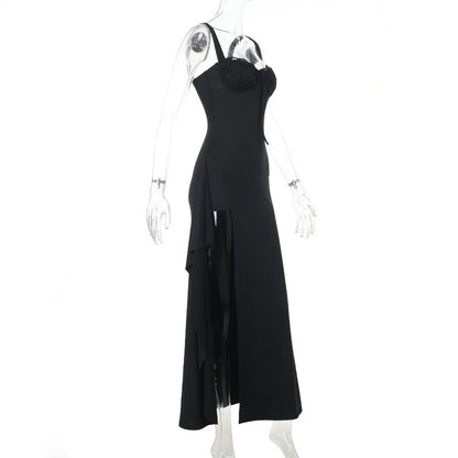 Irish Slit Dress - Black