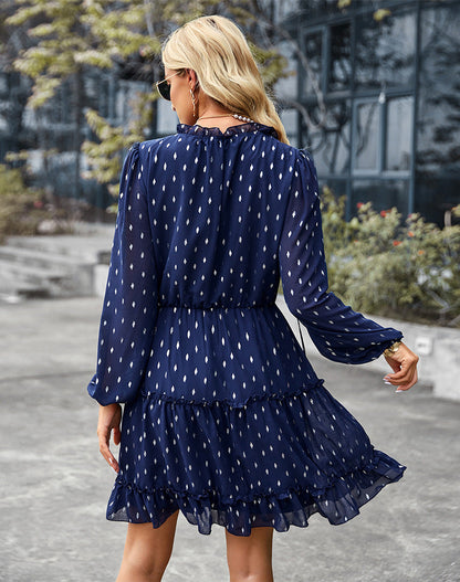 Later Babe Printed Satin Tie Front Dress