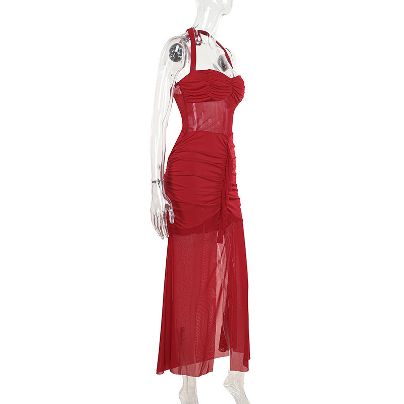 Raze Halter Dress - Red