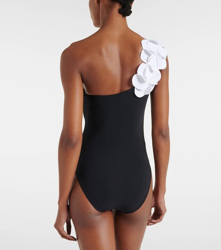 Pablo One Shoulder Swimsuit  - Black