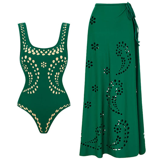 Jadeen Swimsuit Set - Green