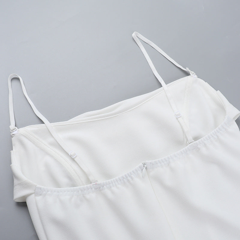 Fring Tube Dress - White