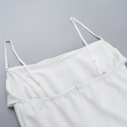 Fring Tube Dress - White