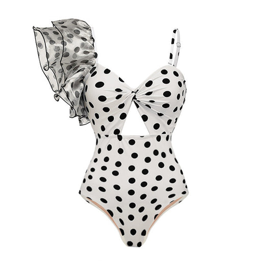 Retro Love Swimsuit  - White