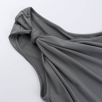 Cranston One-Shoulder Top - Grey