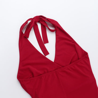 Ritter Slit Dress - Red