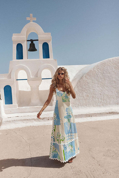 Melnik Maxi Dress - Blue