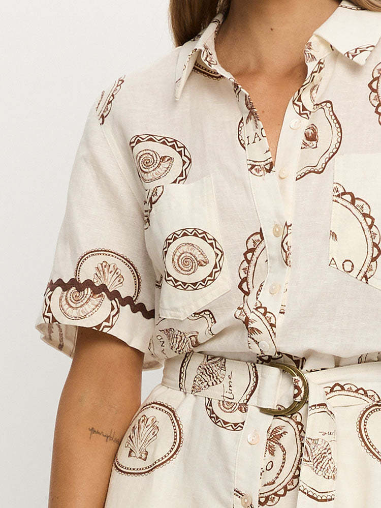 Reilly Romper - Apricot