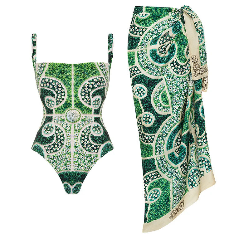 Seafoam Swimsuit Set - Green