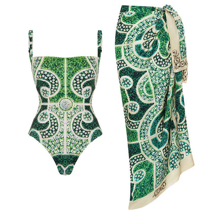 Seafoam Swimsuit Set - Green