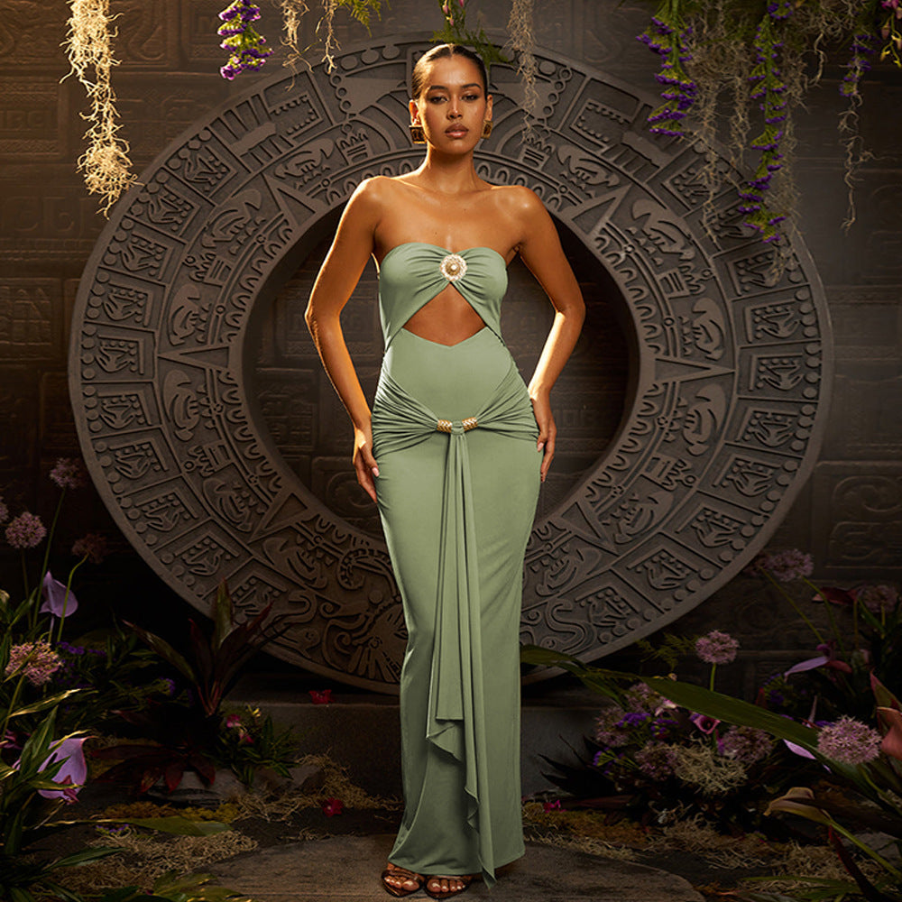 Lucian Maxi Dress-Green