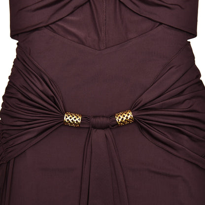 Lucian Maxi Dress-Brown