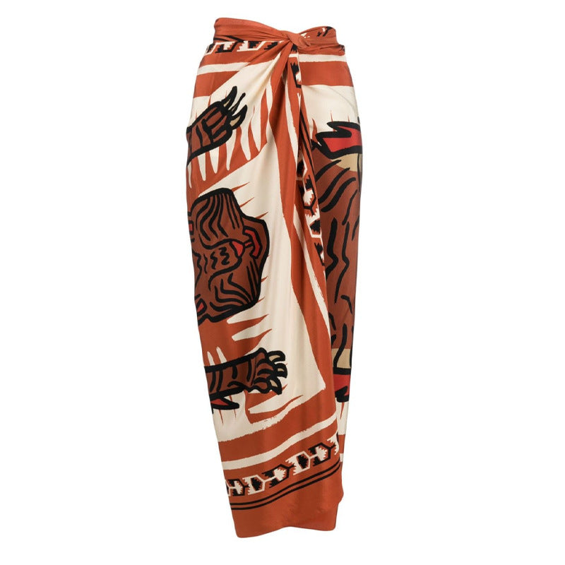 Dune Dance One Shoulder Bikini Set - Orange