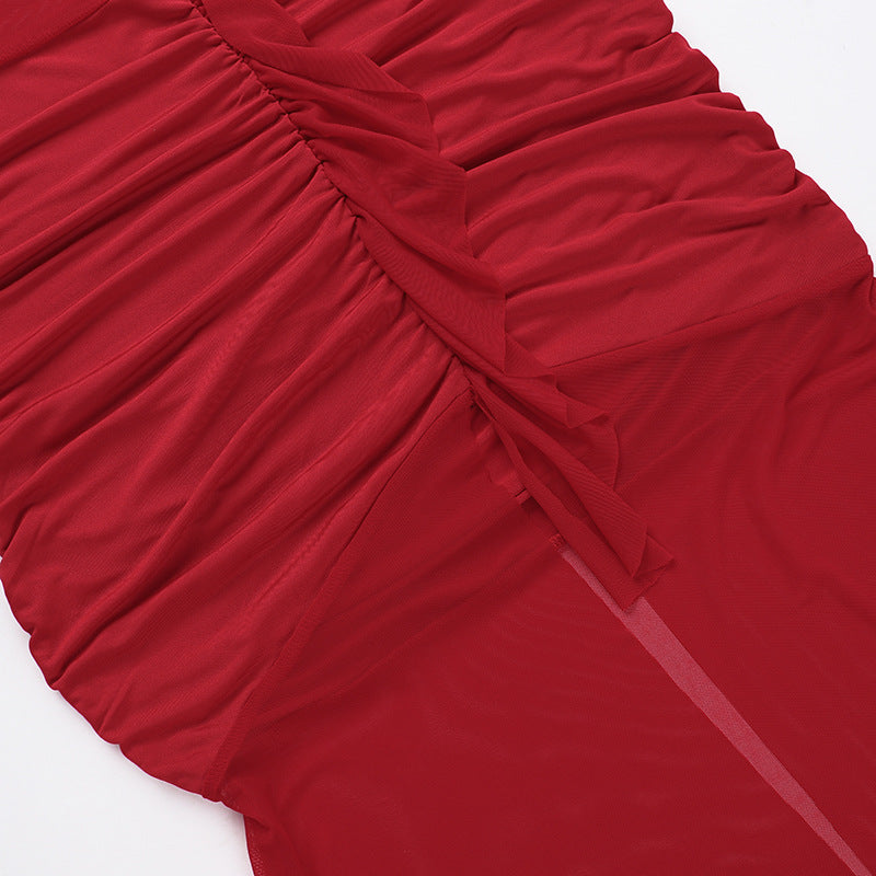 Raze Halter Dress - Red