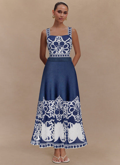 Monaco Blue Swimsuit Set - Blue