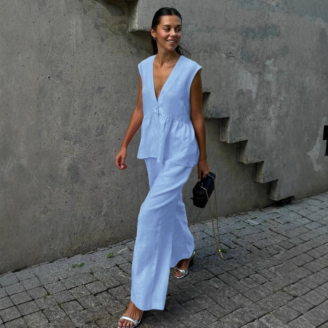 Newhart Co-Ord Set- Sky Blue