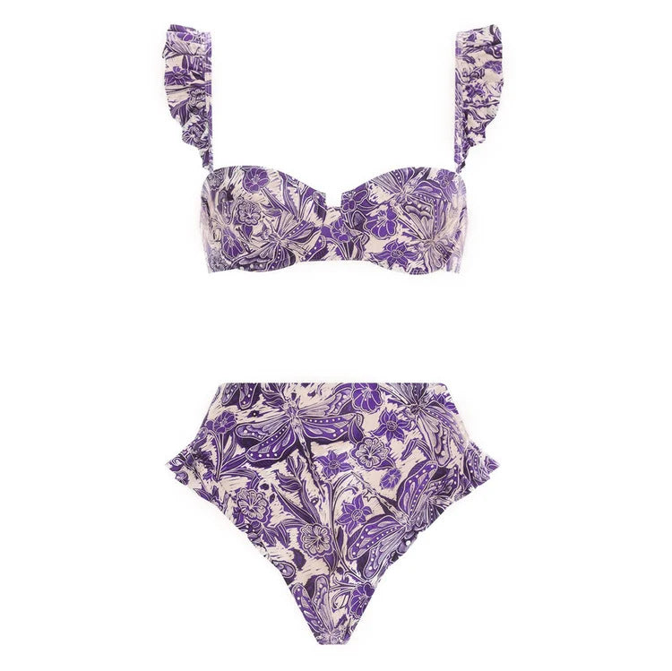 Blush Tide Bikini Skirt Set - Pink