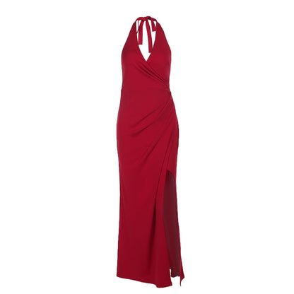 Ritter Slit Dress - Red