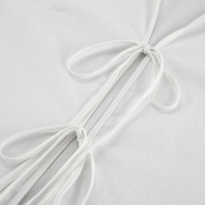 Siren Tie-Up Top - White