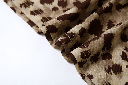 Leopard Aura Midi Dress - Brown